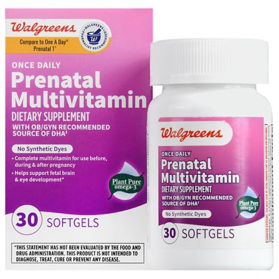 Walgreens Once Daily Prenatal Multivitamin Softgels (30 days), 30.0 ea