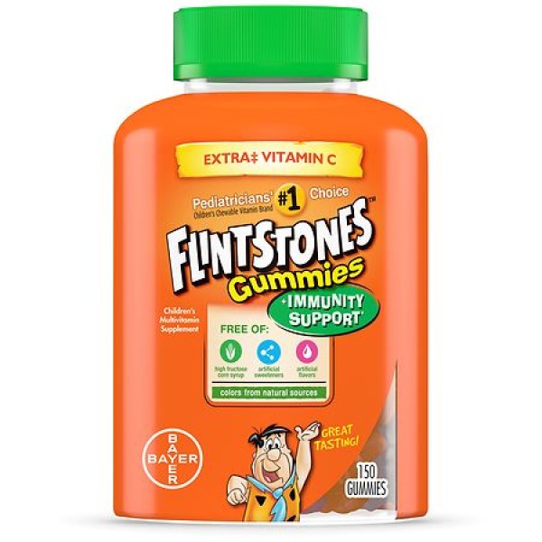 Flintstones 免疫力增强软糖（樱桃味、覆盆子味、橙味），每包 150 克